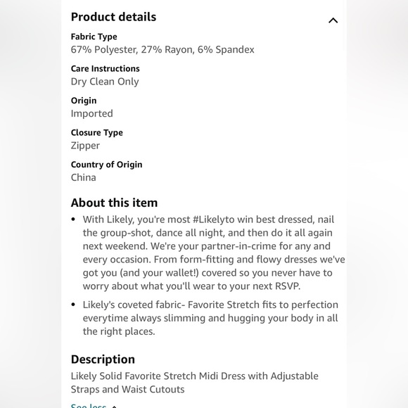 LIKELY Women's Kimmie Dress sold out on revolve NWT as 2 retails $275 - Picture 2 of 11